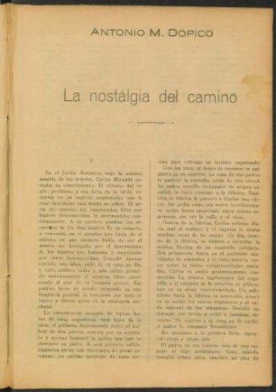 La nostálgia del camino