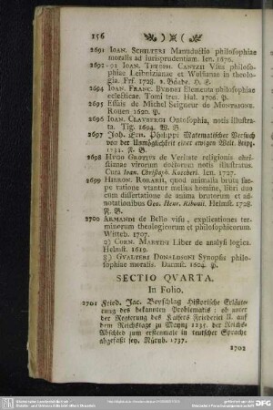 Sectio Quarta