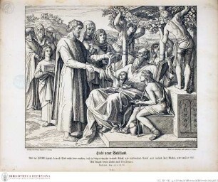 Die Bibel in Bildern : 240 Darstellungen, erfunden und auf Holz gezeichnet von Julius Schnorr von Carolsfeld Leipzig : Wigand, 1860. - X, 38 S., 240 Bl. : überw. Ill. lt KayserHiobs neuer Wohlstand - Die Bibel in Bildern