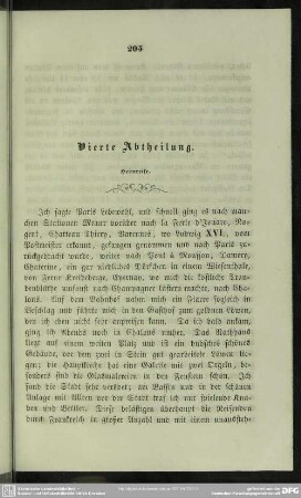Vierte Abtheilung. Heimreise