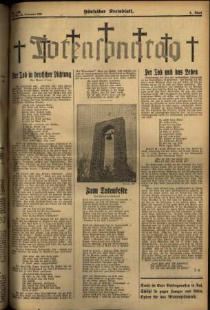 Dritte Ausgabe vom Freitag, den 22. November 1935.