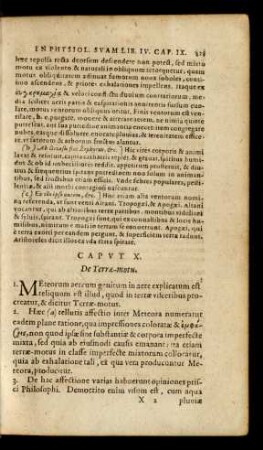 Caput X. De Terrae-motu.