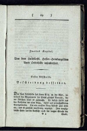Zweites Kapitel. Von dem Hochfürstl. Hessen-Homburgischen Amte Oebisfelde insonderheit