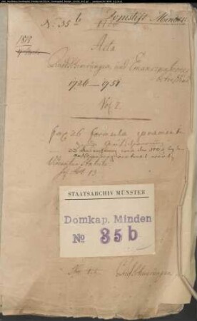 Aufschwörung und Emanzipationen der Domherren