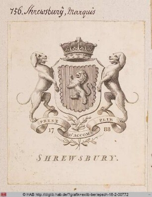 Wappen des Marquis de Shrewsbury