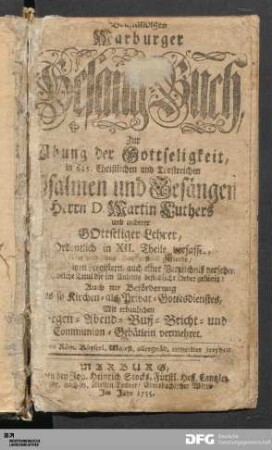 Vollständiges Marburger Gesang-Buch
