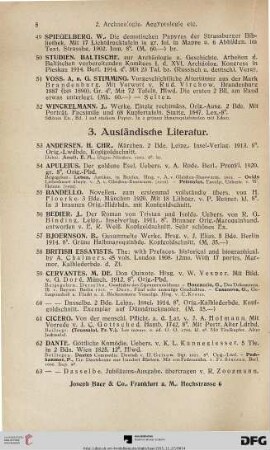 3. Ausländische Literatur (Nr. 53-118)
