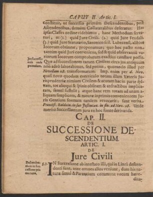 Cap. II. De Successione Descendentium.