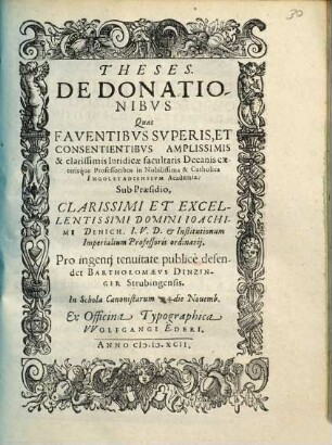 Theses de donationibus