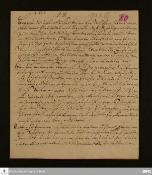 Brief von Johann Anastasius Freylinghausen an Heinrich Rincke.