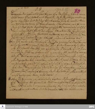 Brief von Johann Anastasius Freylinghausen an Heinrich Rincke.
