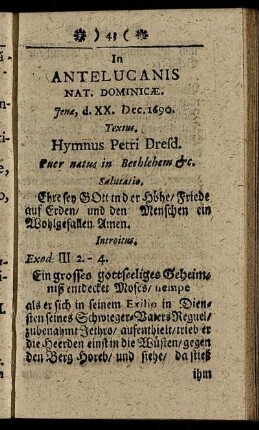 Puer natus in Bethlehem. - Vom Him[m]el hoch da kom[m] ich her .