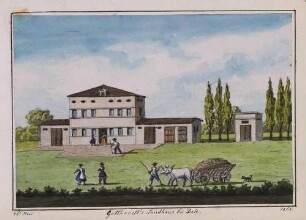 'Gotthardt's Landhaus bei Dolo' Aquarell