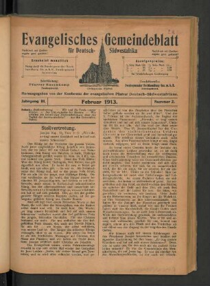Jahrgang III. Februar 1913. Nummer 2.