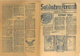 Sowjetisches Propagandaflugblatt "Soldatenfreund" Nr. 4
