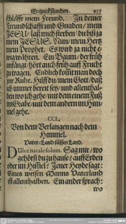 CCL. Von dem Verlangen nach dem Himmel