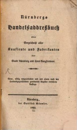 Nürnbergs Handelsaddreßbuch