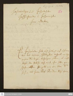 Brief von Johann Ulrich Christian Köppen an [Johann Daniel Herrnschmidt].