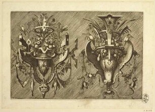 Blatt 6 der Serie "Compertimenta pictoriis flosculis manubiisque [...]"