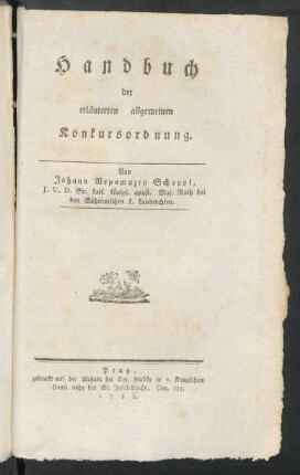 Handbuch der erläuterten allgemeinen Konkursordnung