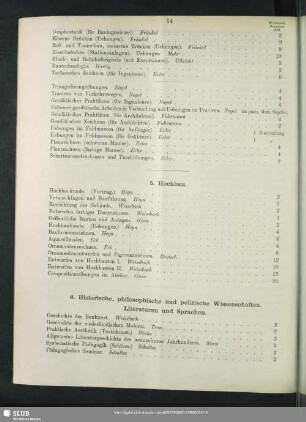 6. Historische, philosophische und politische Wissenschaften. Literaturen und Sprachen