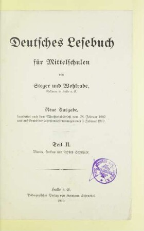 Teil 2: Viertes, fünftes und sechstes Schuljahr