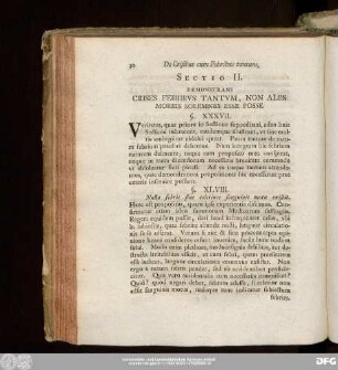 Sectio II. Demonstans Crises Febribus Tantum, Non Aliis Morbis Solemnes Esse Posse.