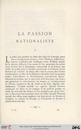 La passion rationaliste