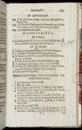 Disputationes Theologicae Et Philologicae.