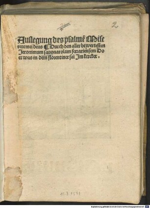 Auslegung des Psalmen miserere mei Deus