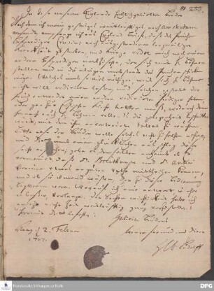 Brief von Heinrich Wilhelm Ludolf an August Hermann Francke.