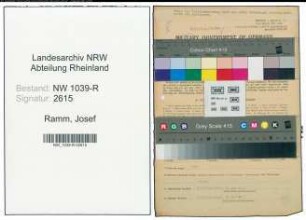 Entnazifizierung Josef Ramm , geb. 30.07.1913 (Banksekretaer)