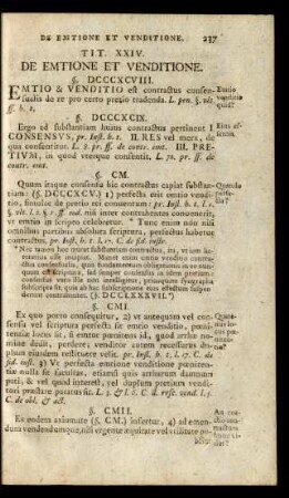 Tit. XXIV. De Emtione Et Venditione