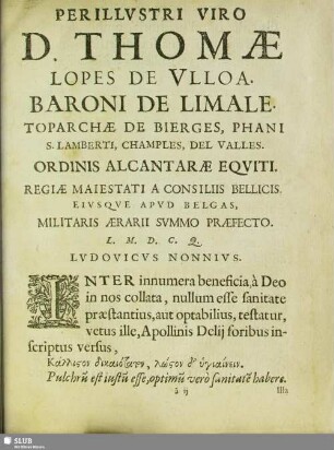 Lvdovici Nonni[i] ... Diaeteticon Sive De Re Cibaria Libri IV.