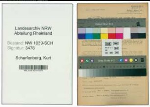 Entnazifizierung Kurt Scharfenberg , geb. 01.09.1910 (Chemiker)
