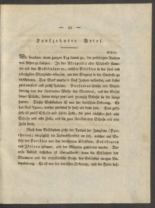 Funfzehnter Brief.