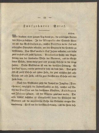 Funfzehnter Brief.
