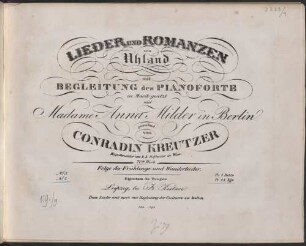 Lieder und Romanzen von Uhland : mit Begleitung des Pianoforte ; 70.tes Werk, 2