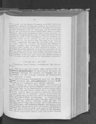 Sitzung am 2. Mai 1905.