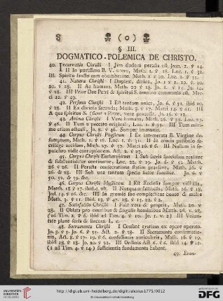 §III. Dogmatico-polemica de Christo