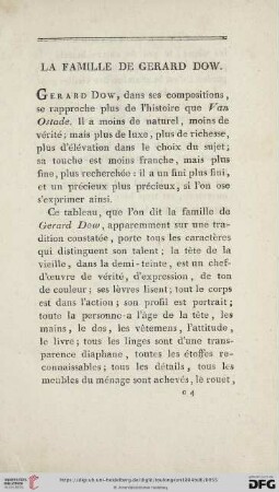 La famille de Gerard Dow