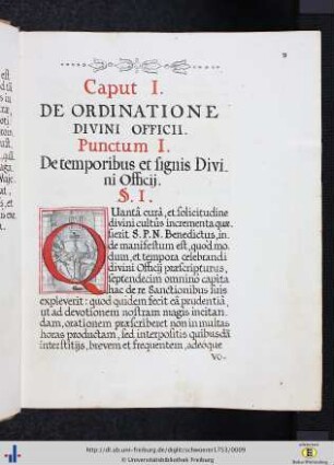 Caput I. De ordinatione divini officii.