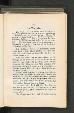 VI. Das Nachtleben
