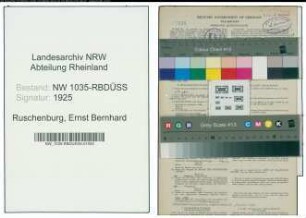 Entnazifizierung Ernst Bernhard Ruschenburg , geb. 29.03.1912 (Chemiker)