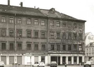 Dresden-Neustadt, Bautzner Straße 32/30. Doppelwohnhaus mit Läden (vor 1852). Straßenansicht