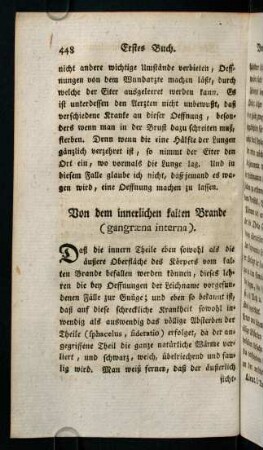 448-455, Von dem innerlichen kalten Brande (gangraena interna)