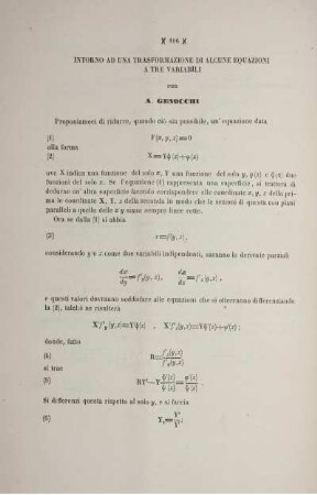 Intorno ad una trasformazione di alcune equazioni a tre variabili.