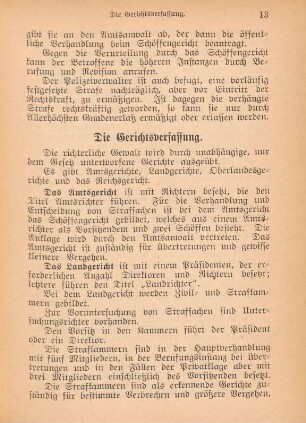 Die Gerichtsverfassung