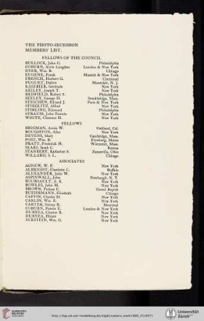 The Photo-Secession Members’ List
