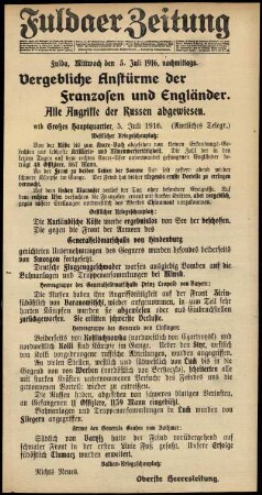 Ausgabe vom Mittwoch, den 05. Juli 1916.